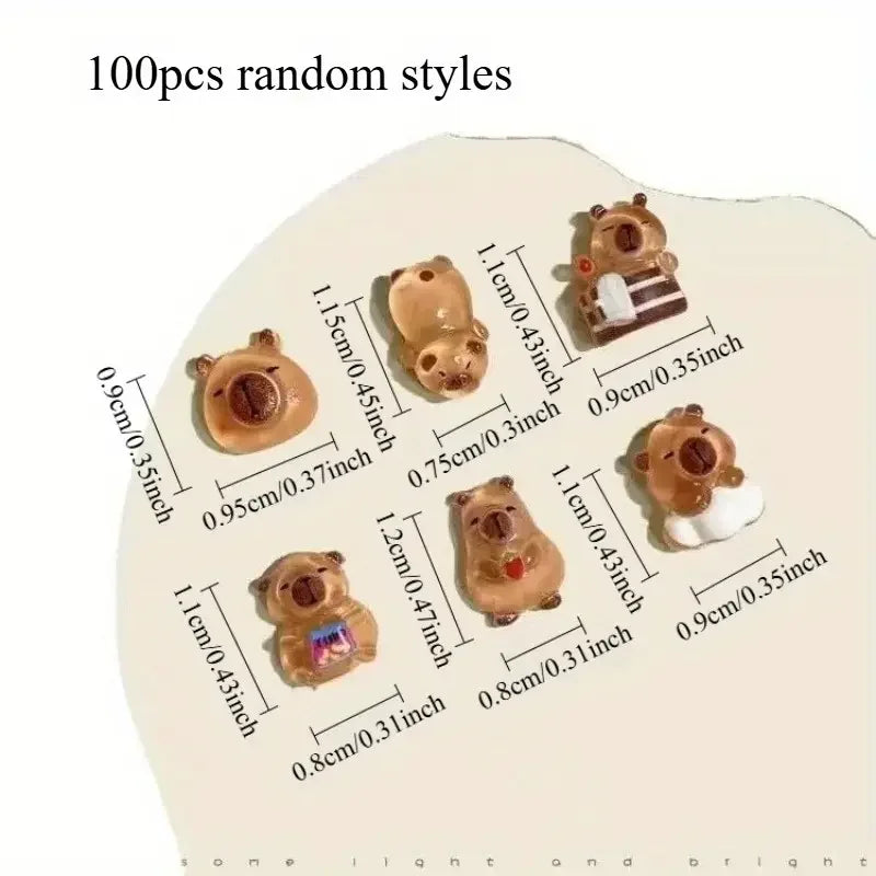 Mini Capybara Resin Figurines – Cute Animal Decorations