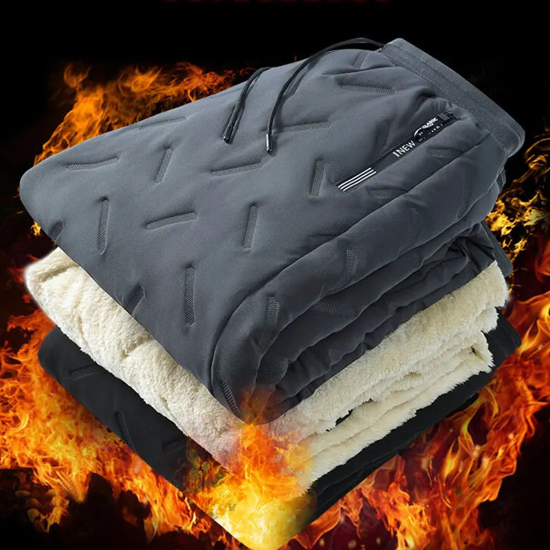 Men's Winter Fleece-Lined Windproof Pants