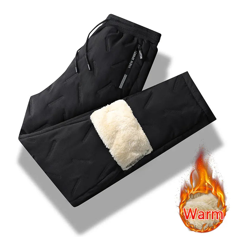 Men's Winter Fleece-Lined Windproof Pants