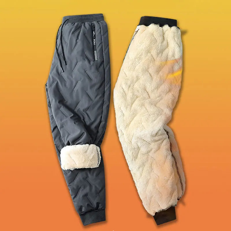 Men's Winter Fleece-Lined Windproof Pants