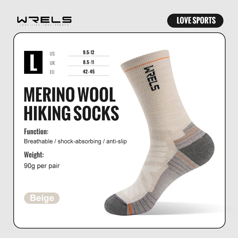 Merino Wool Hiking Socks – Lightweight Outdoor Running & Trekking Socks
