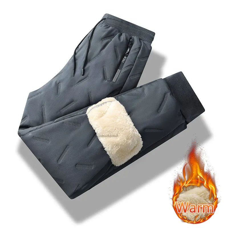 Men's Winter Fleece-Lined Windproof Pants