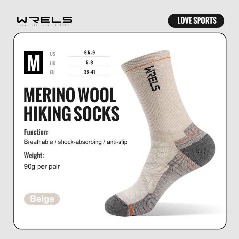 Merino Wool Hiking Socks – Lightweight Outdoor Running & Trekking Socks