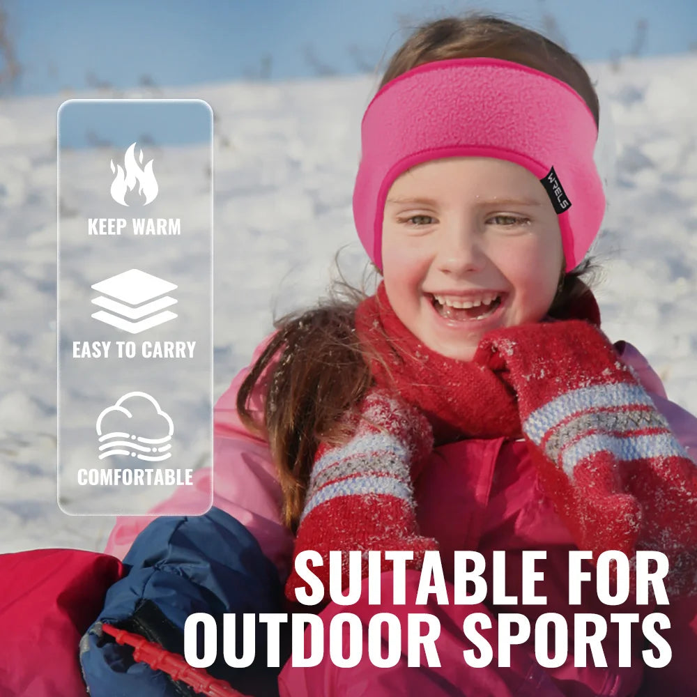 Kids Winter Fleece Ear Warmer Headband – Soft Stretch Earmuffs