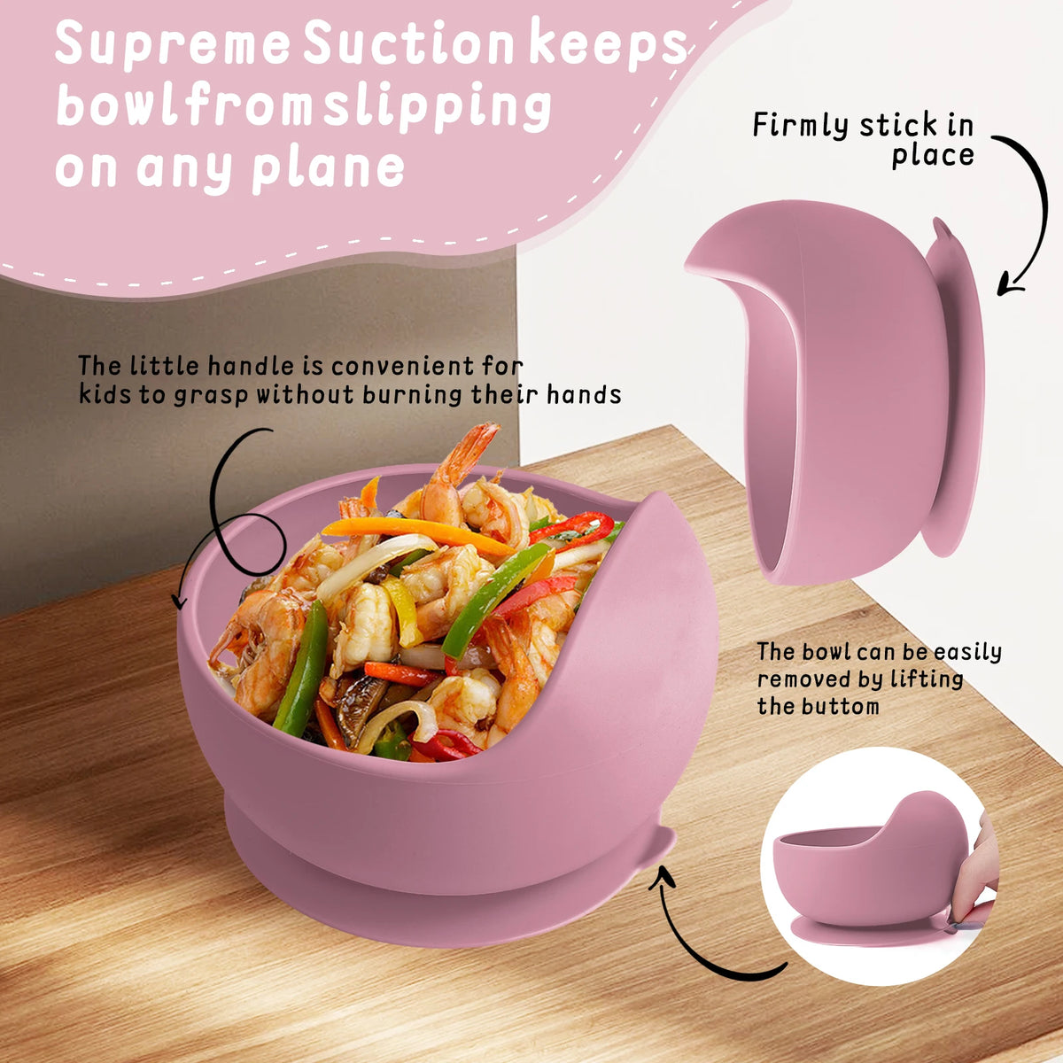 2-Piece Silicone Baby Suction Bowl Set – Feeding Tableware for Infants & Toddlers