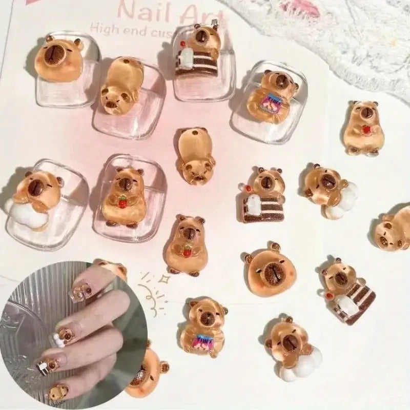 Mini Capybara Resin Figurines – Cute Animal Decorations