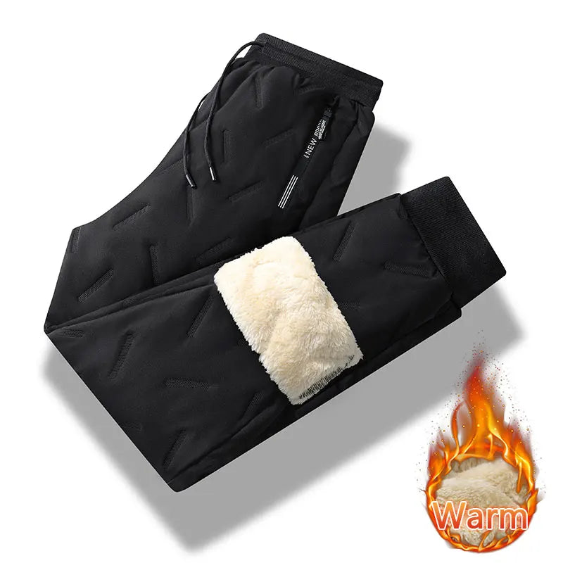 Men's Winter Fleece-Lined Windproof Pants