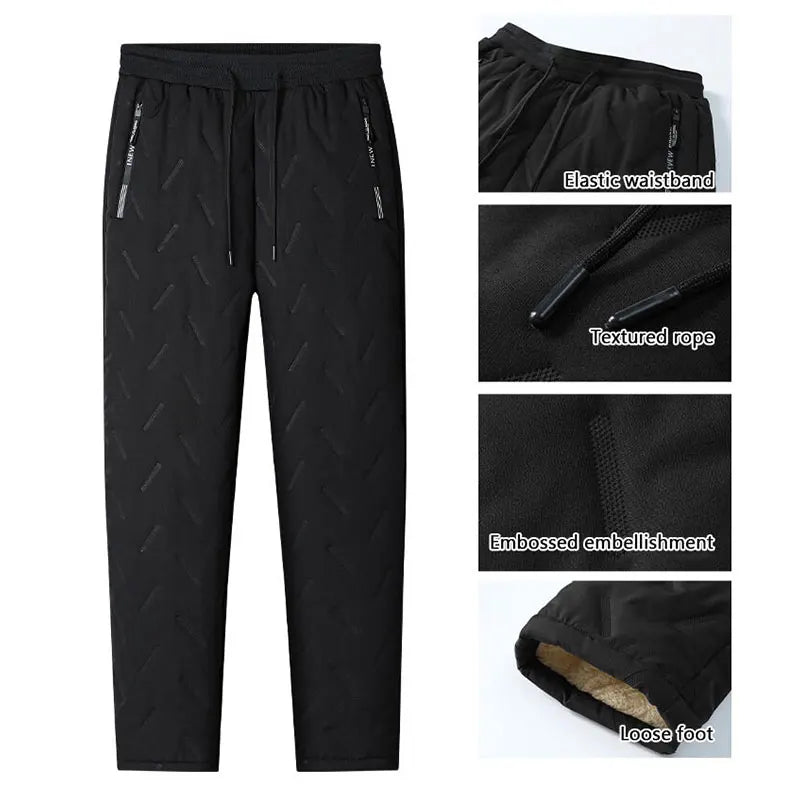 Men's Winter Fleece-Lined Windproof Pants