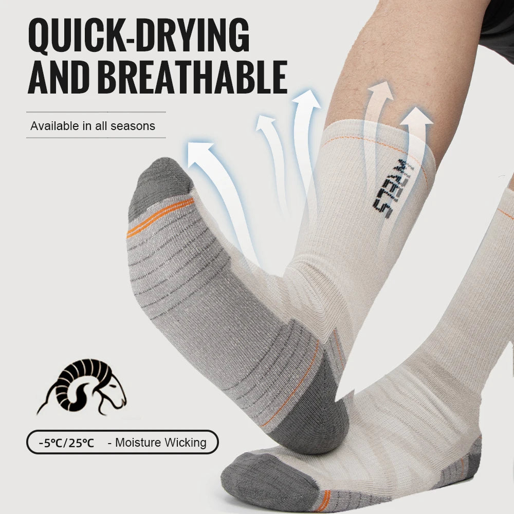 Merino Wool Hiking Socks – Lightweight Outdoor Running & Trekking Socks