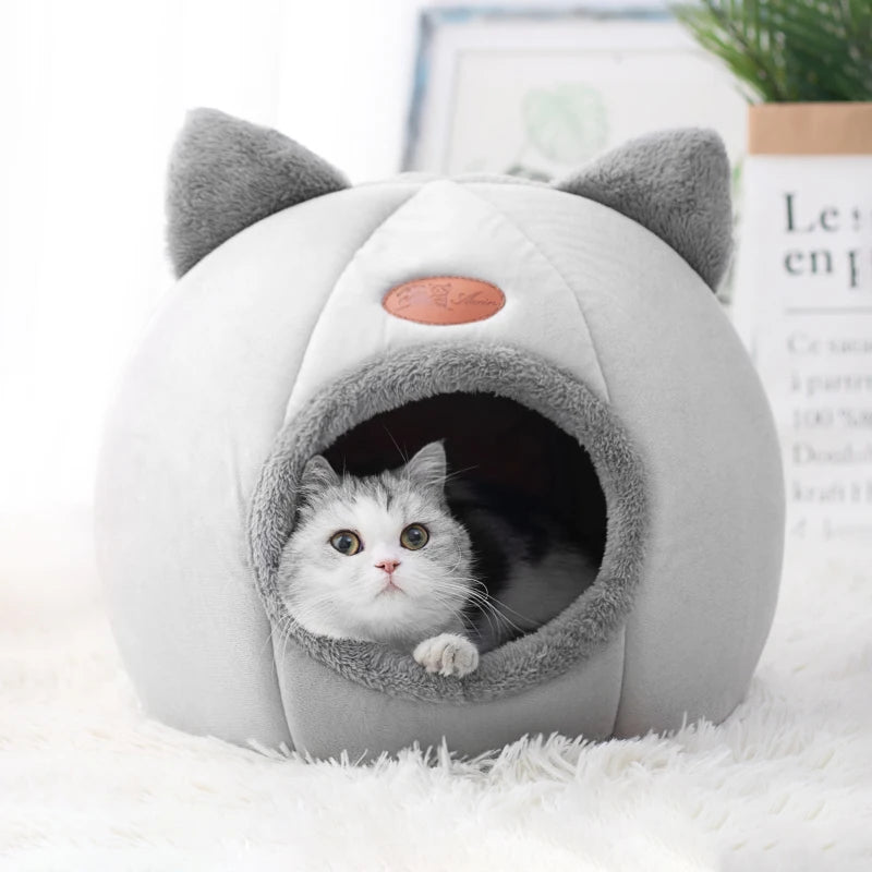 Cozy Cat Cave Bed for Cats and Small Dogs