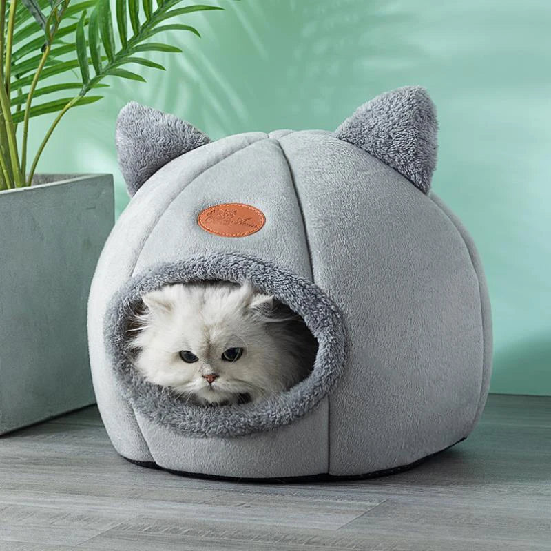 Cozy Cat Cave Bed for Cats and Small Dogs