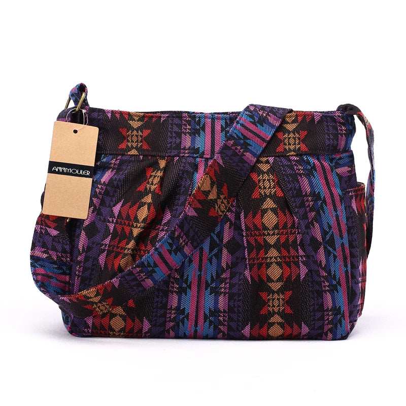 Women's Vintage Pattern Large Crossbody Shoulder Bag