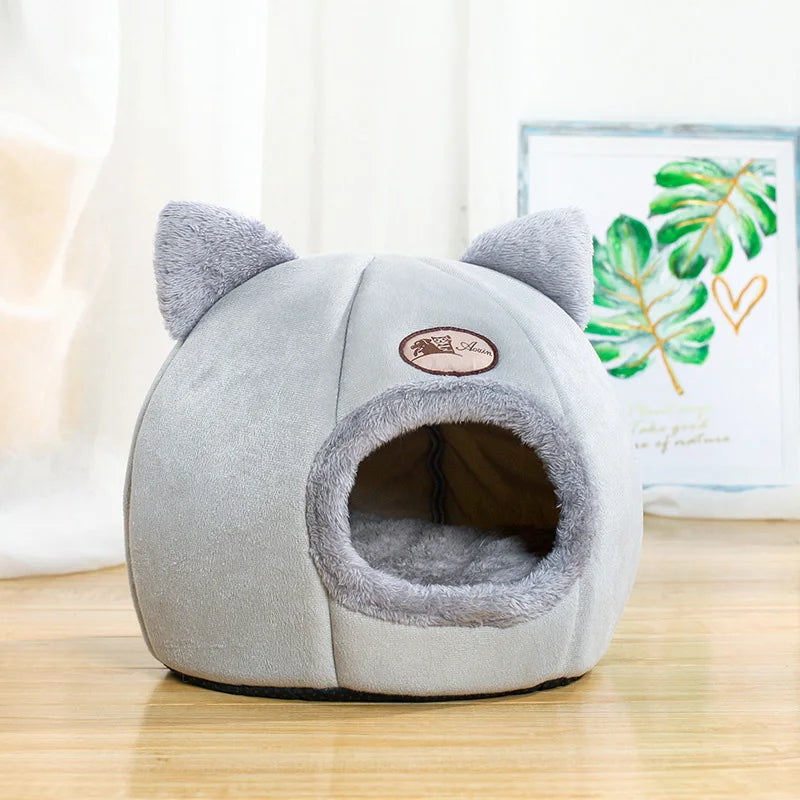 Cozy Cat Cave Bed for Cats and Small Dogs