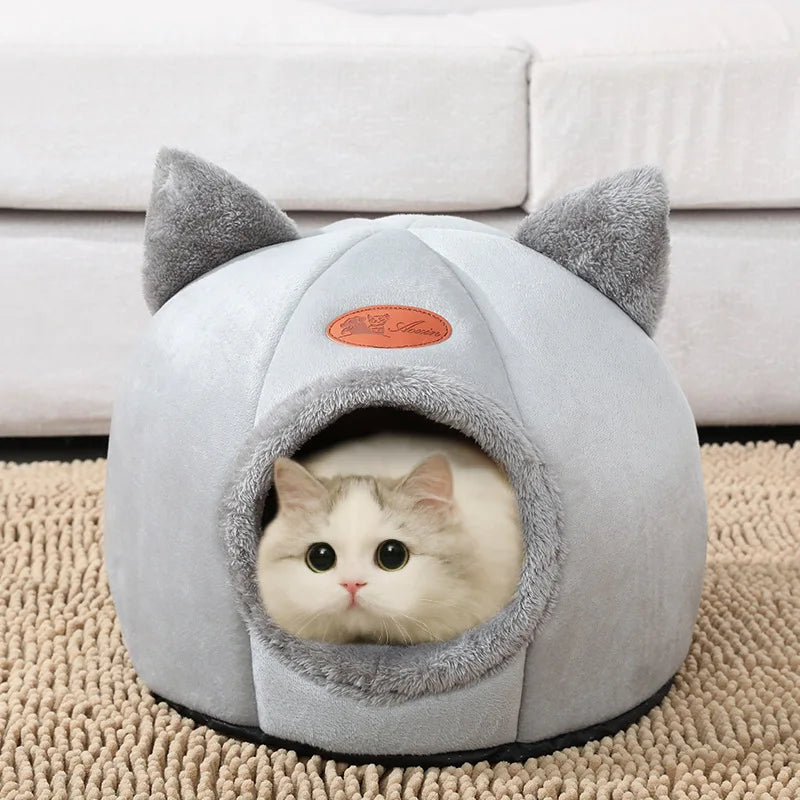 Cozy Cat Cave Bed for Cats and Small Dogs