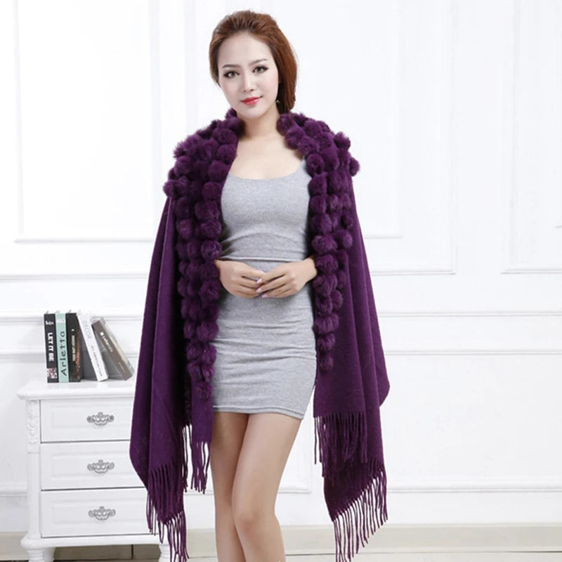 Women's 100% Wool Winter Scarf – Warm Elegant Shawl