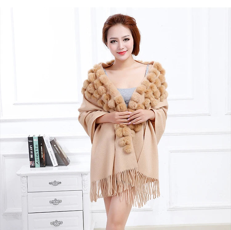 Women's 100% Wool Winter Scarf – Warm Elegant Shawl