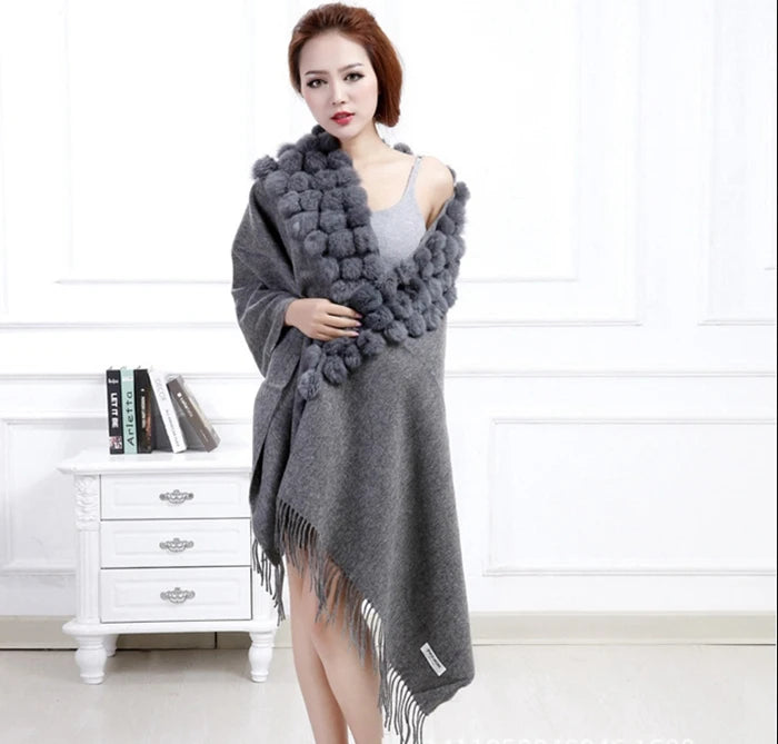 Women's 100% Wool Winter Scarf – Warm Elegant Shawl