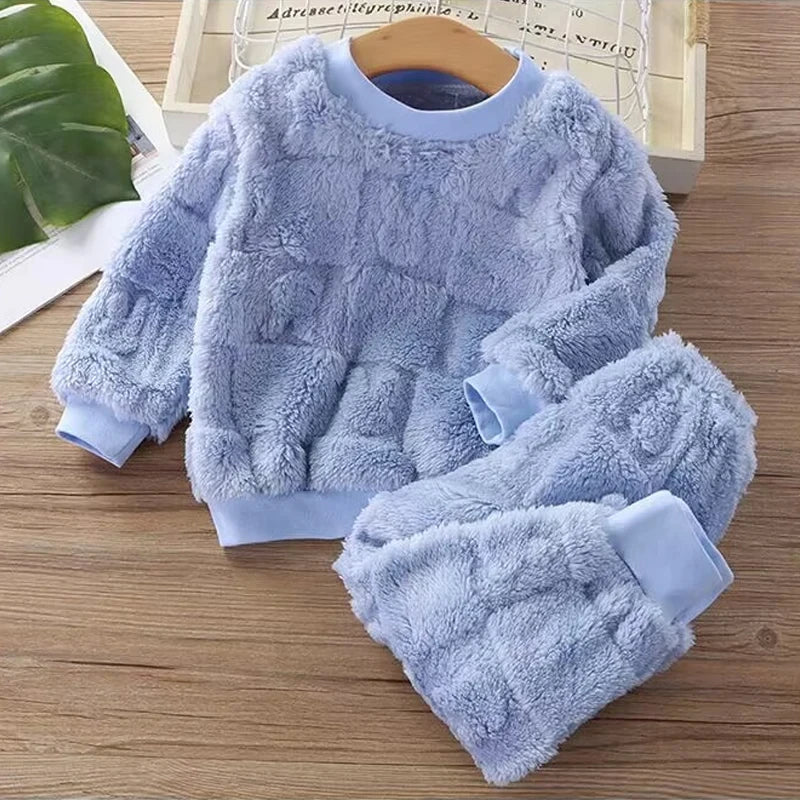 Kids Cozy Flannel Sleepwear Robe for Autumn & Winter