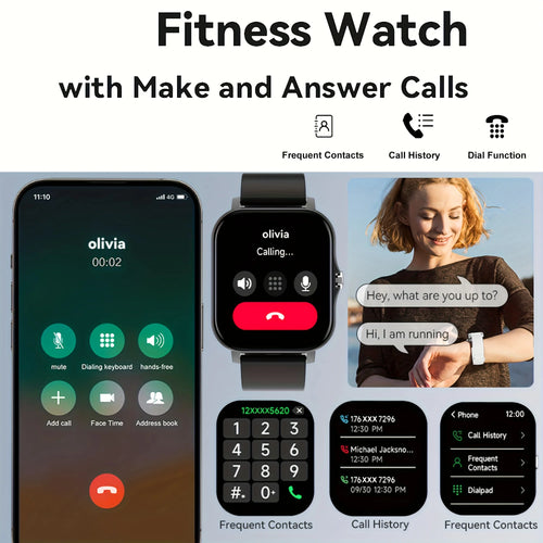 1.83" Full-Screen Touch Smart Watch – Fitness & Activity Tracker