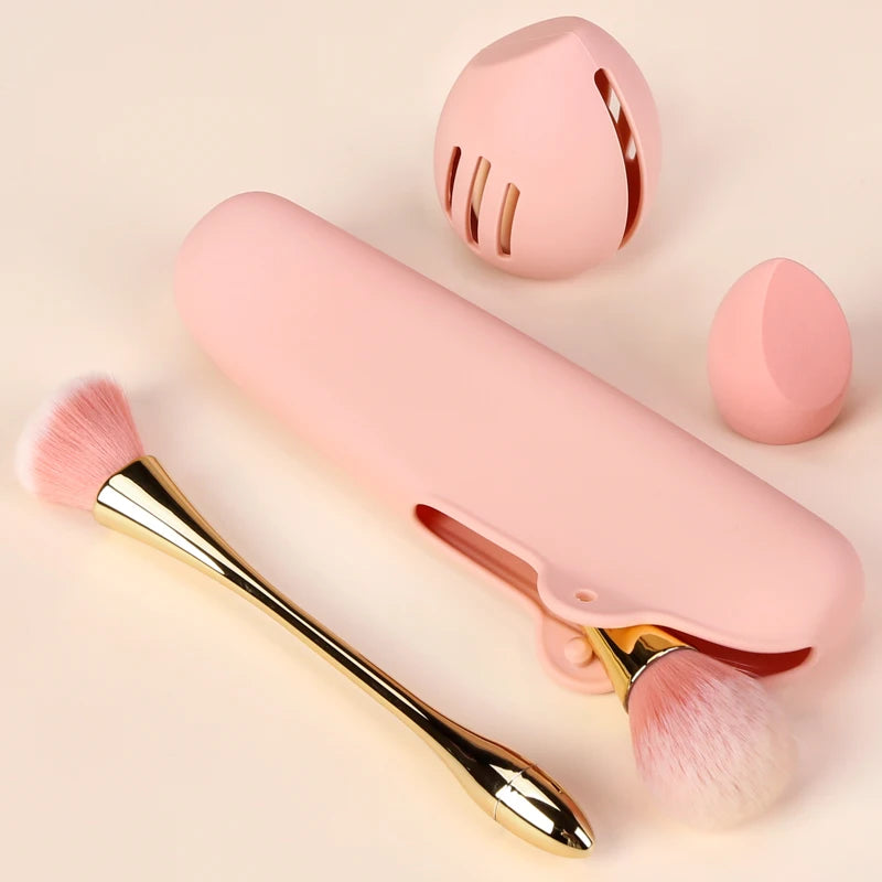 Large Travel Makeup Brush & Sponge Holder Case