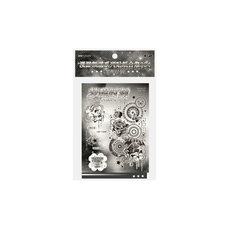30-Piece Korean Aesthetic Sticker Book for Journals & Planners