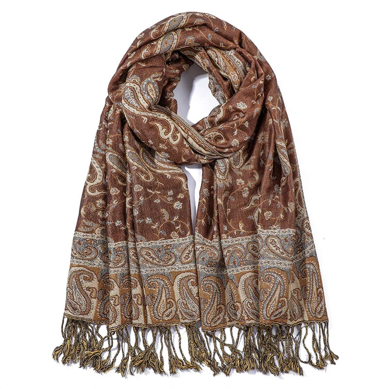 Women's Bohemian Paisley Pashmina Shawl & Wrap Scarf
