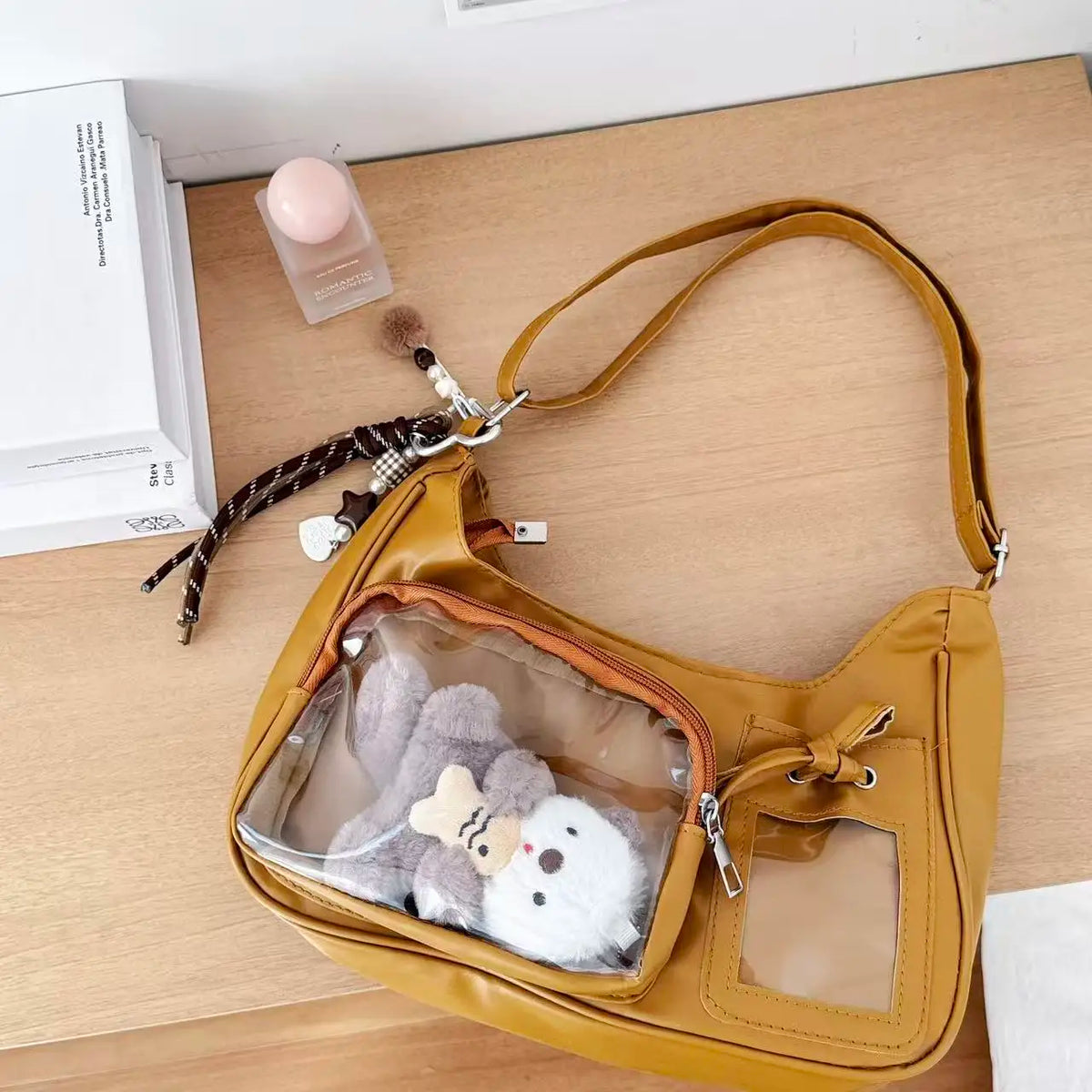Women's Transparent Printed Casual Tote Bag