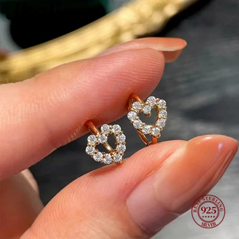 Women's Elegant Zircon Hoop Earrings