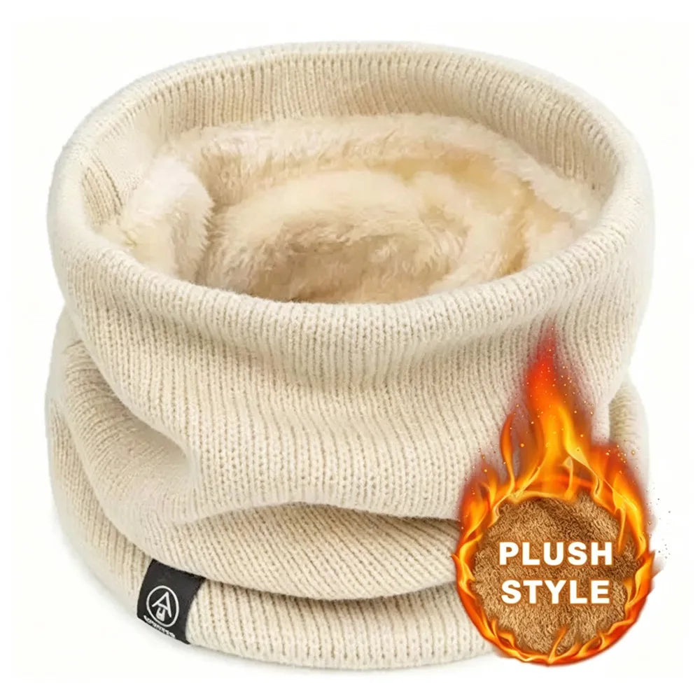 Winter Knitted Neck Warmer – Fleece Lined Thermal Neck Gaiter