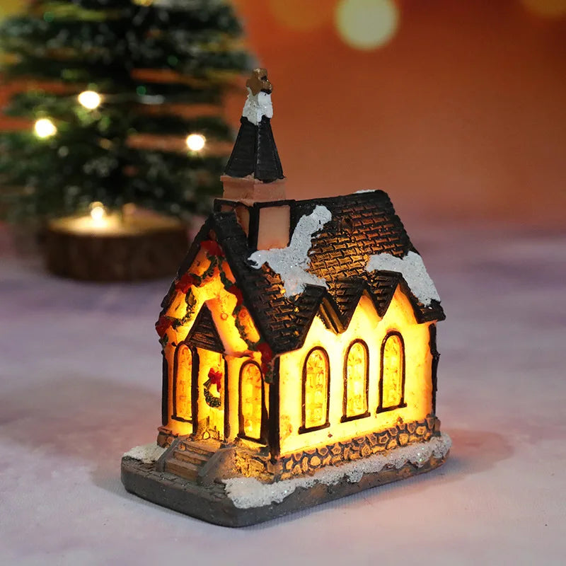 Christmas LED Night Light Mini Luminous House Decoration