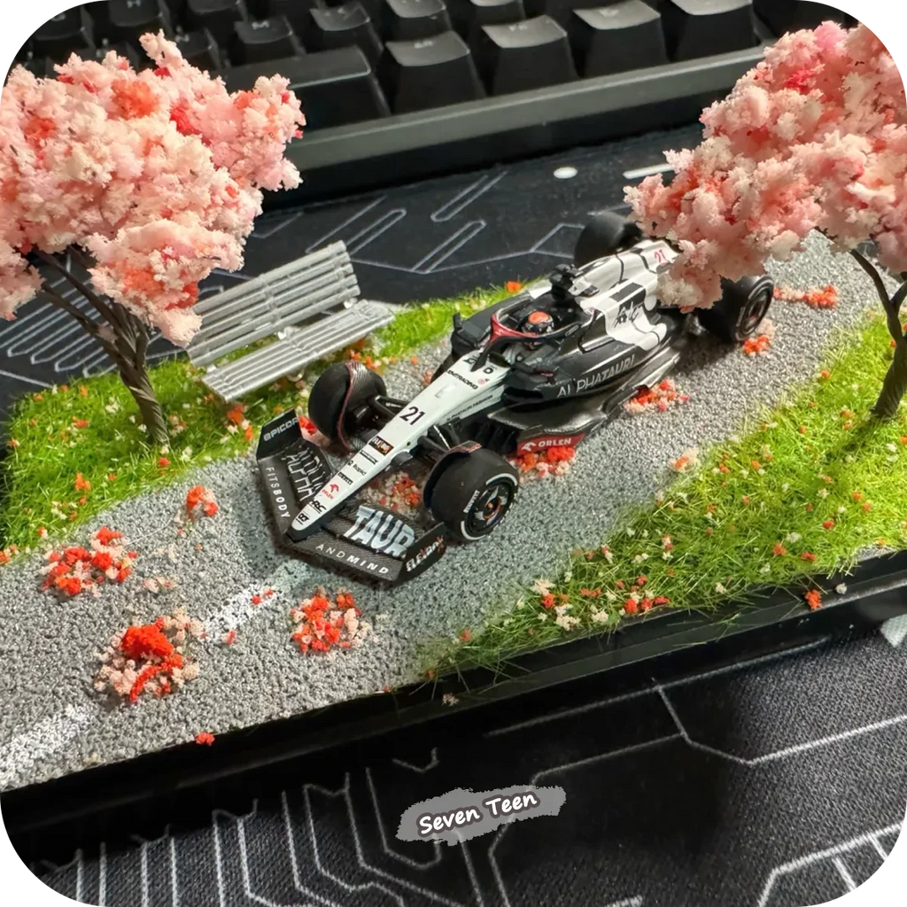 Cherry Blossom Miniature Display Box – Japanese Scene Home Decor