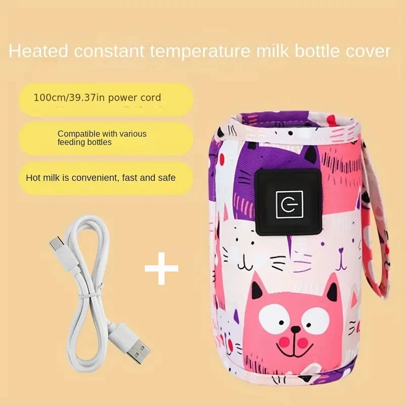 USB Baby Bottle Warmer – Portable Travel Insulated Bottle Heating Bag
