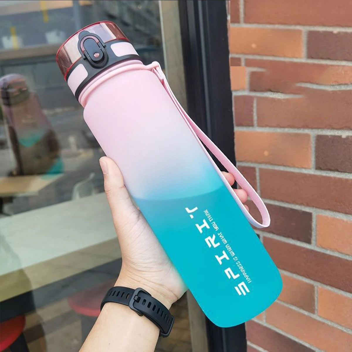 Gradient Sports Water Bottle with Capacity Markings