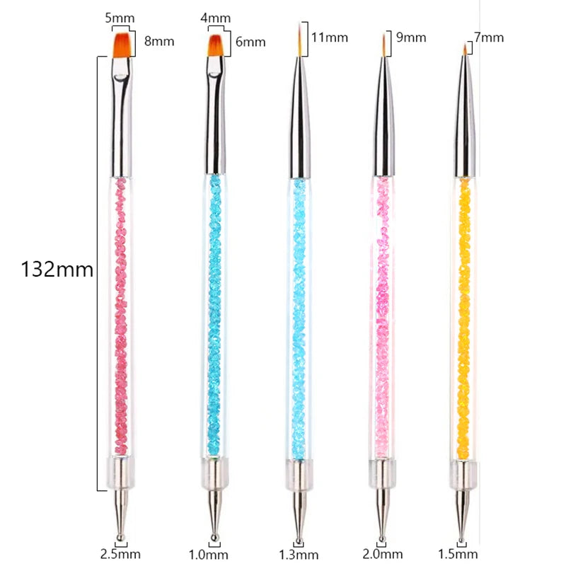 5–20PCS Nail Art Brush Set for Detailed Nail Designs
