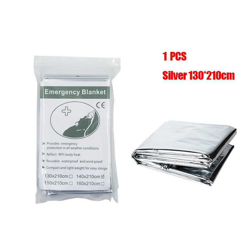 Emergency Thermal Poncho Blanket – Lightweight Foldable Outdoor Survival Cover