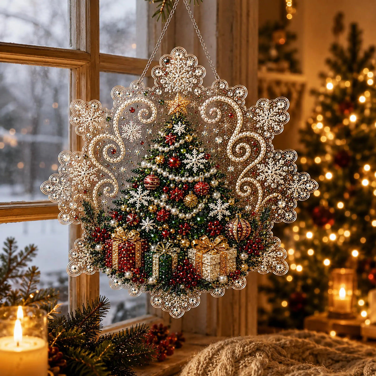 Santa Claus Diamond Painting Kit – Christmas DIY Wall Art