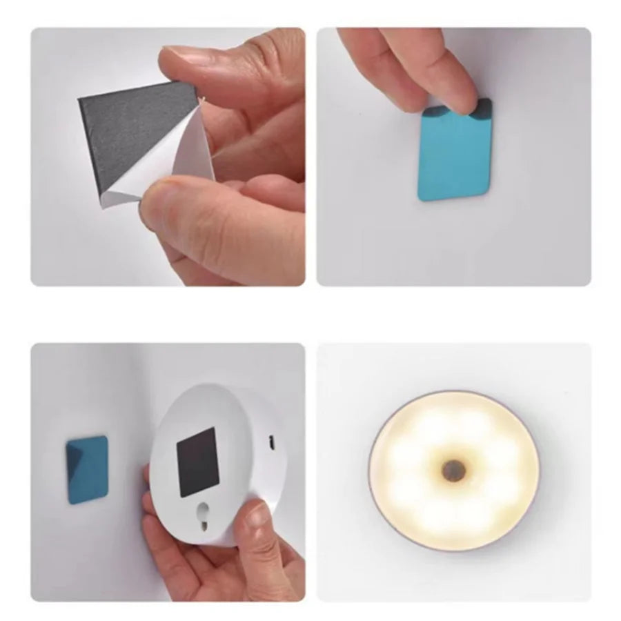 Rechargeable Motion Sensor LED Night Light – Wireless Bedside Lamp