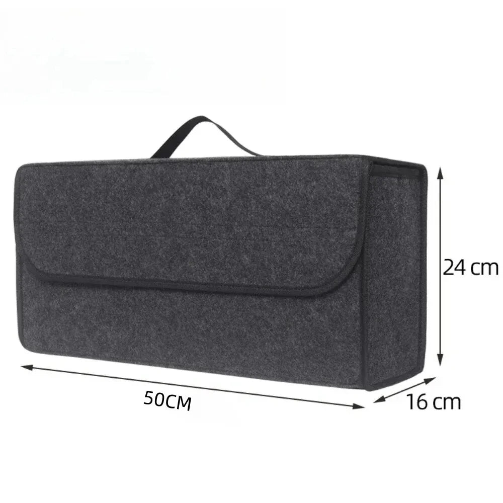 Car Trunk Organizer Bag – Foldable Storage Box for Vehicle