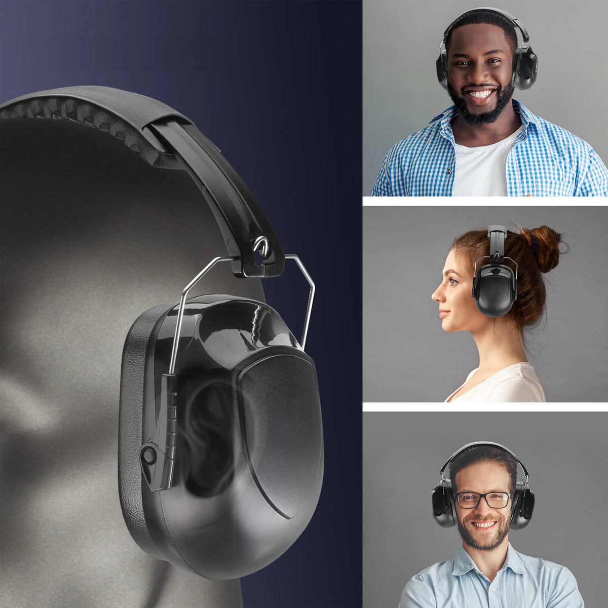 Adjustable Noise Reduction Earmuffs – SNR 34dB Hearing Protection