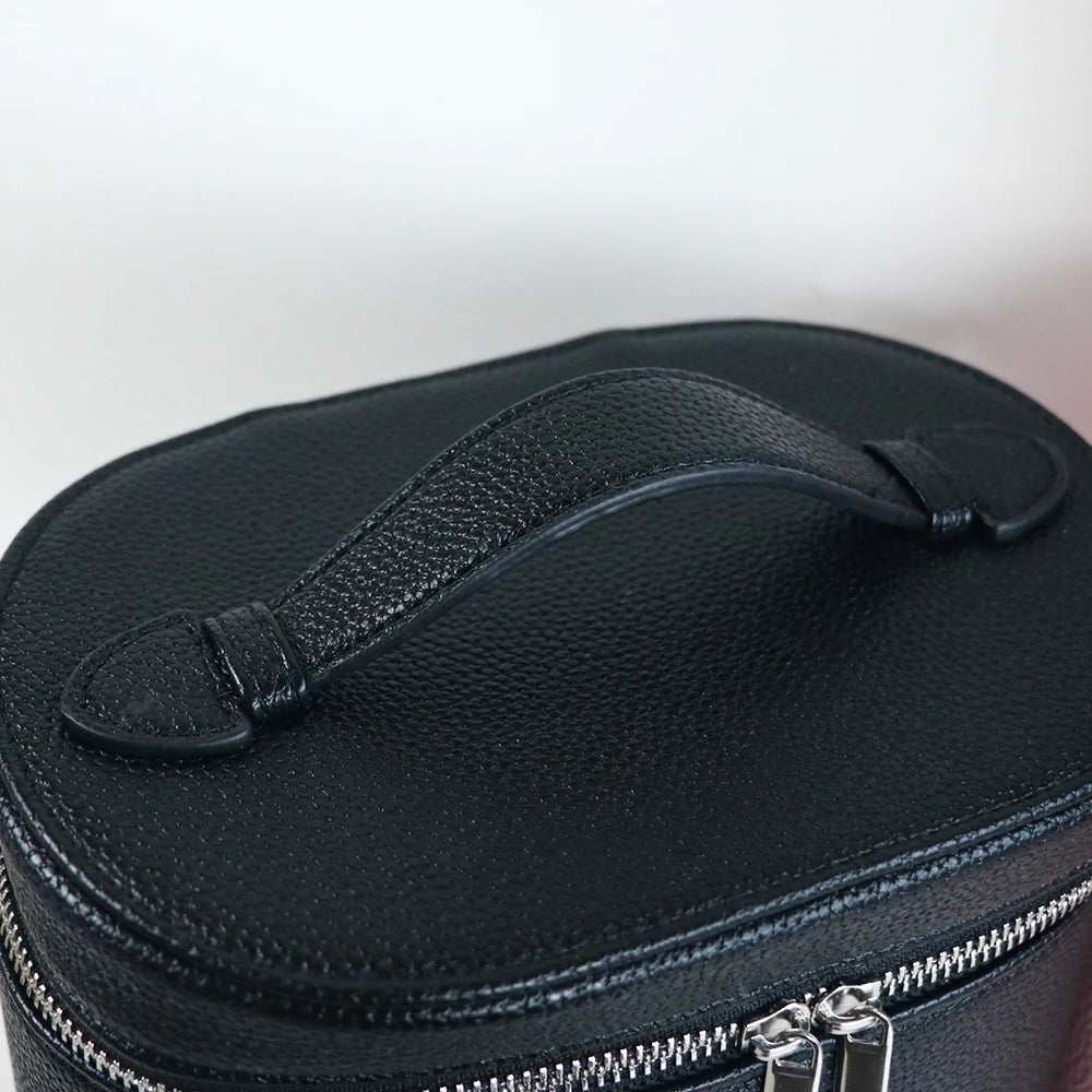 Large-Capacity PU Leather Travel Cosmetic Bag
