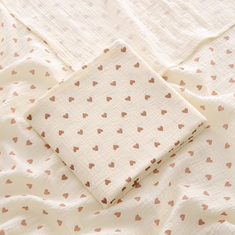 100×100cm Cotton Muslin Baby Swaddle Blanket – Soft Newborn Receiving Wrap