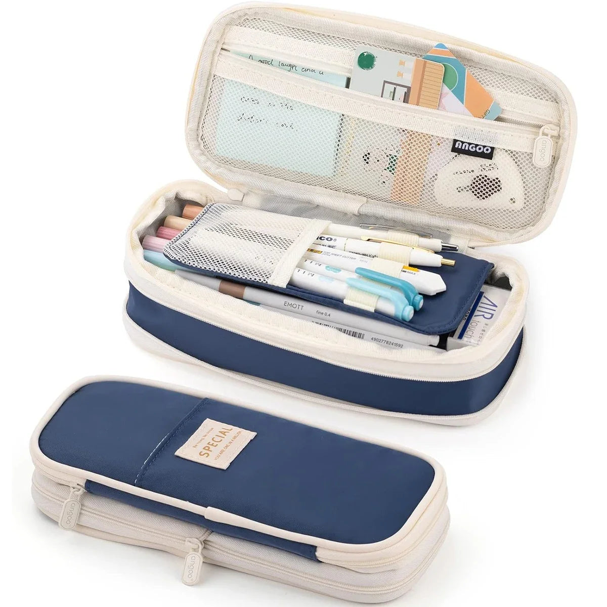 Macaron Color Large Capacity Double-Layer Pencil Case