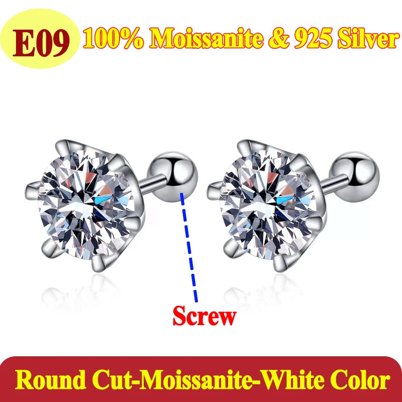 Women's Sparkling Round Stud Earrings