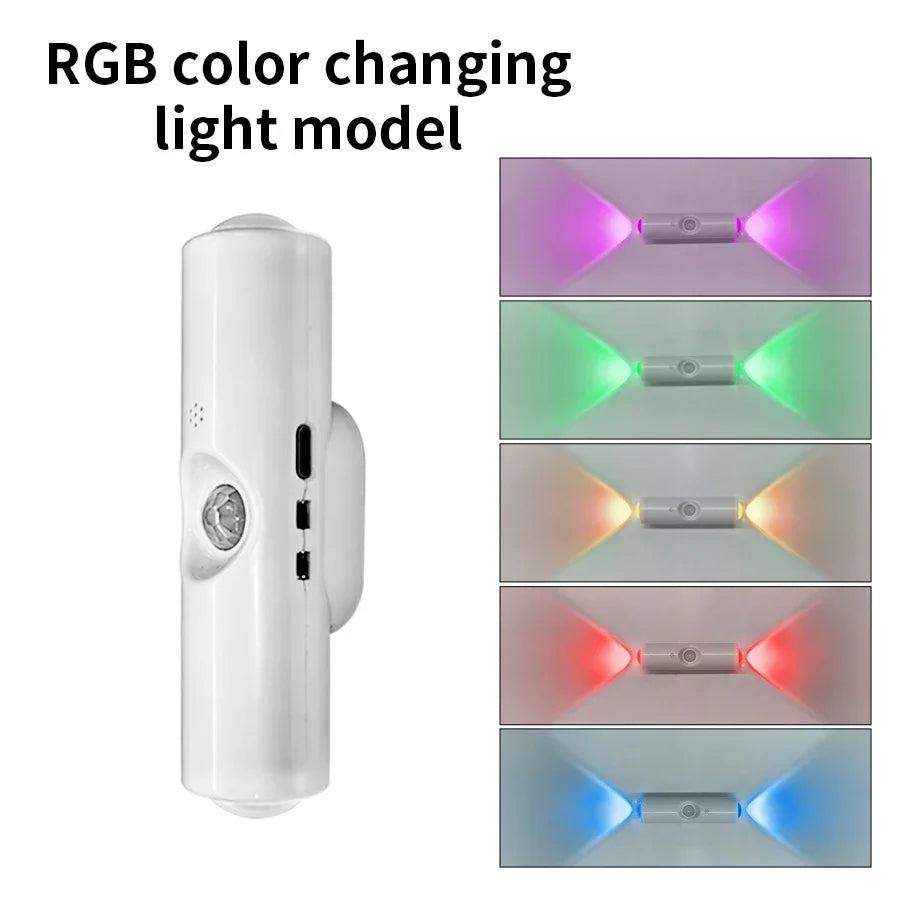 Rechargeable Motion Sensor LED Night Light – 7-Color Wireless Wall Lamp