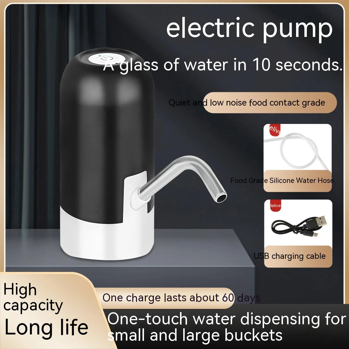 USB Rechargeable Automatic Water Bottle Dispenser