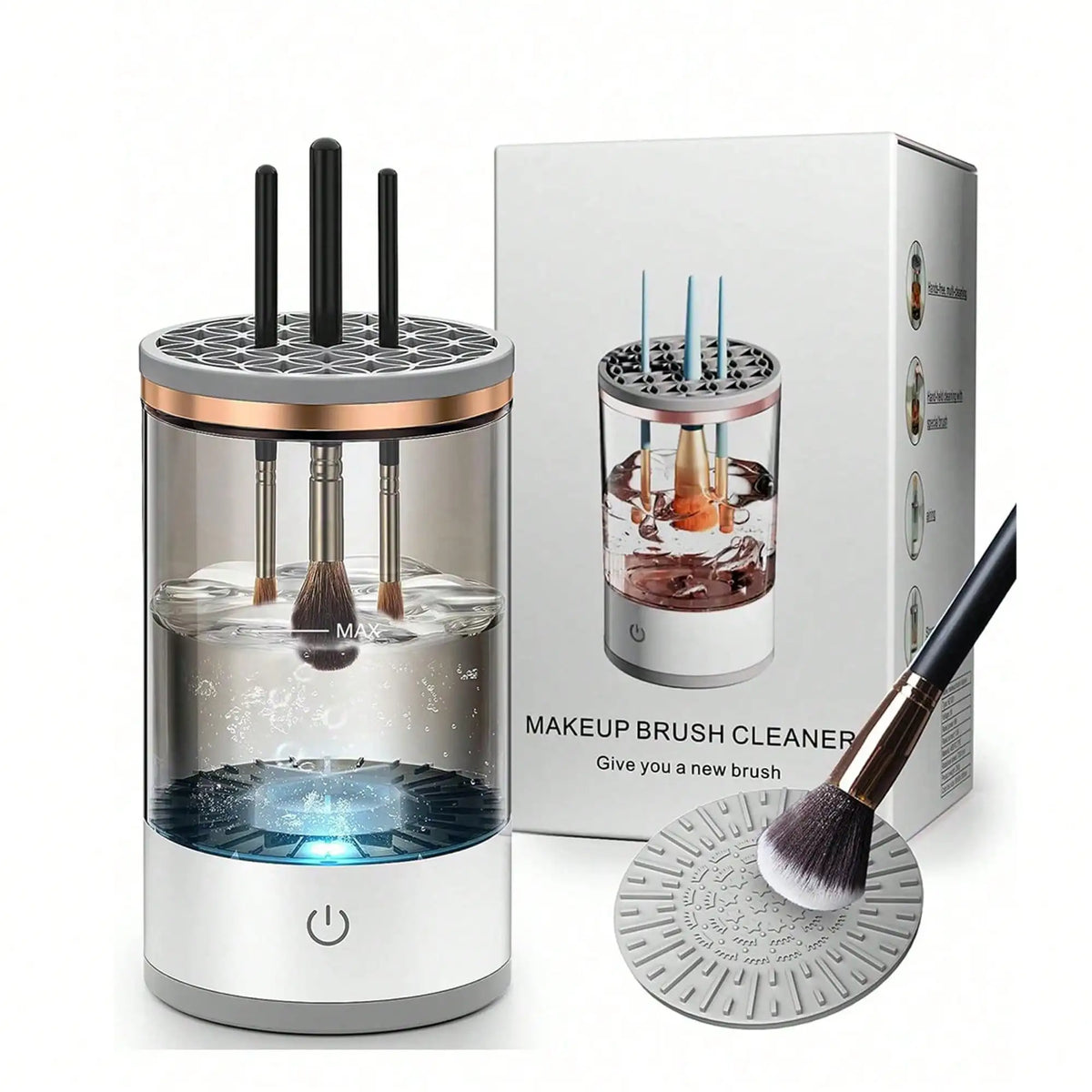 Electric Makeup Brush Cleaner Machine – Automatic Cosmetic Brush Cleaning Device