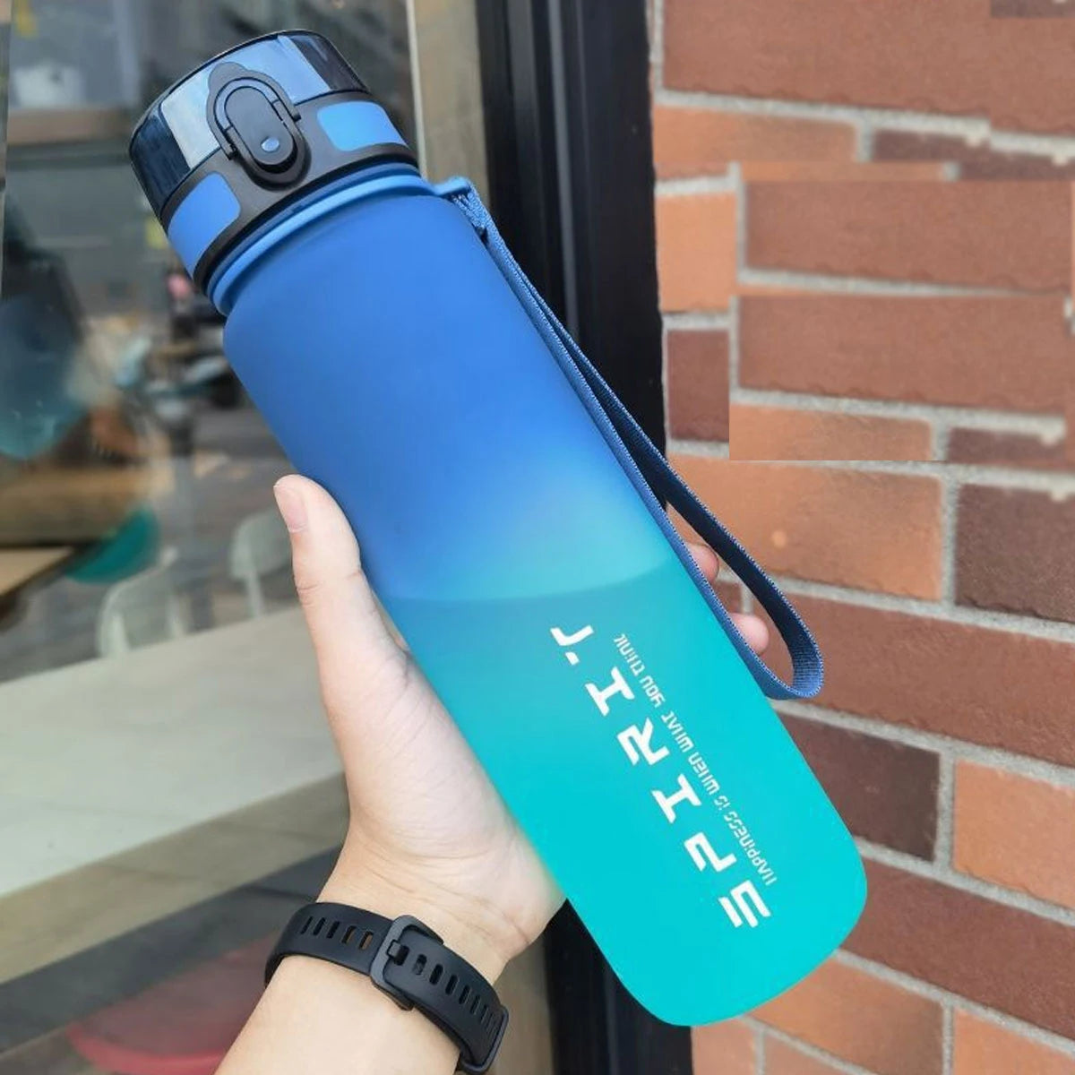 Gradient Sports Water Bottle with Capacity Markings