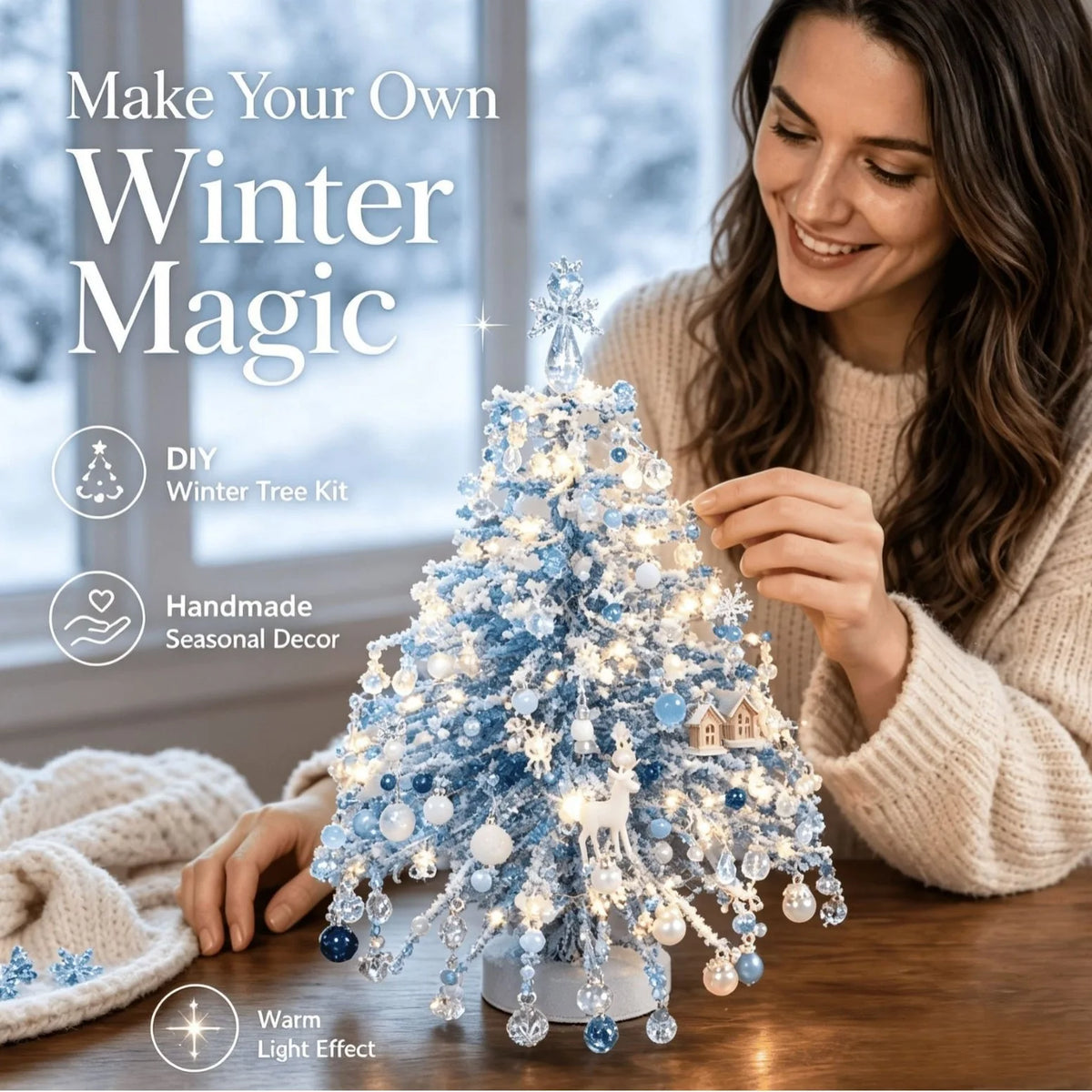 DIY Beaded Christmas Tree Kit – Handmade Holiday Decoration