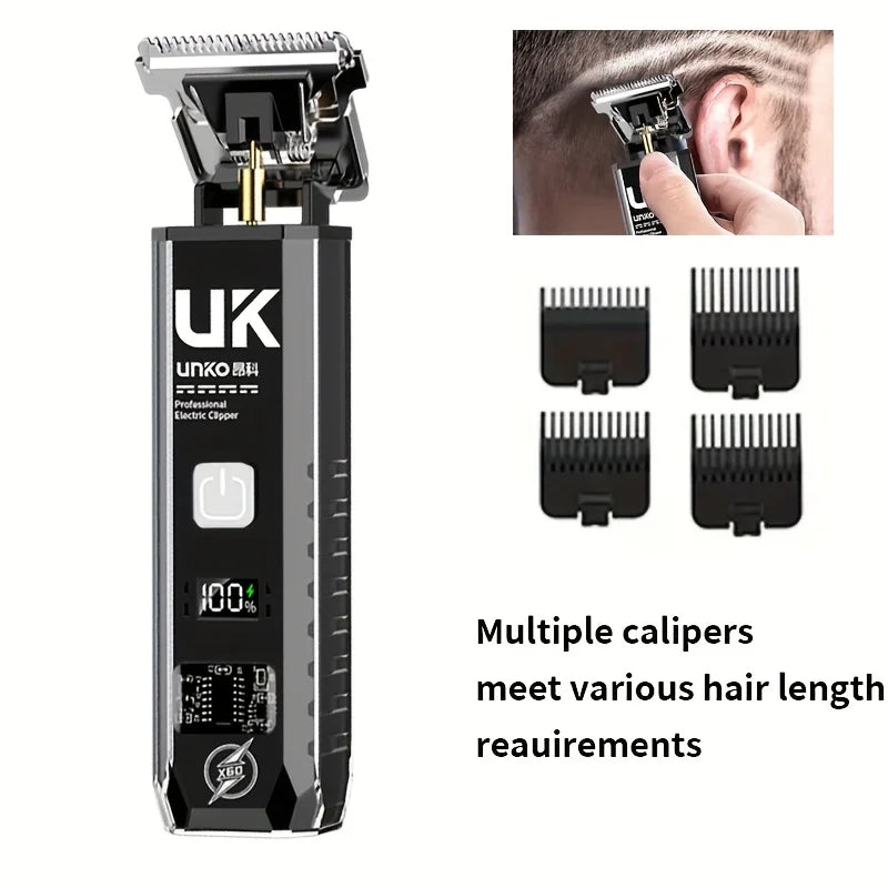 Professional Cordless Hair Clipper, Rechargeable Electric Hair Trimmer