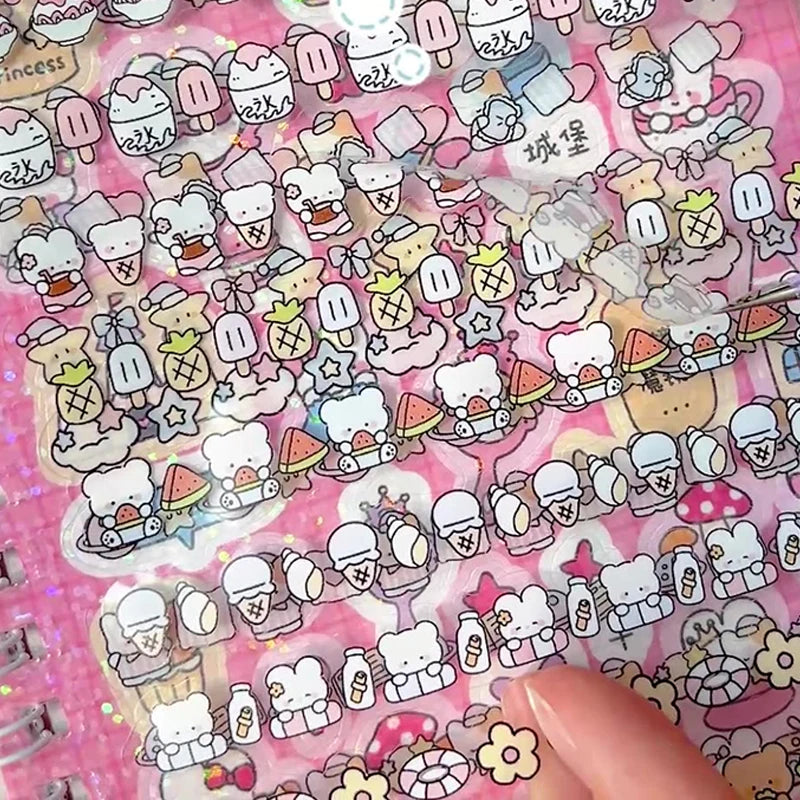 Cute K-Pop Decorative Sticker Book – Washi Paper Journal Stickers